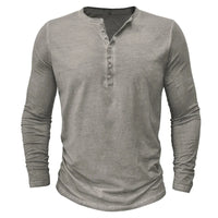 FREDDIE - LONG SLEEVE HENLEY SHIRT