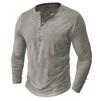 FREDDIE - LONG SLEEVE HENLEY SHIRT