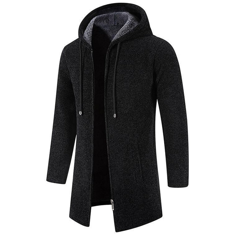 ALLAN - ZIPPER HOODED CARDIGAN